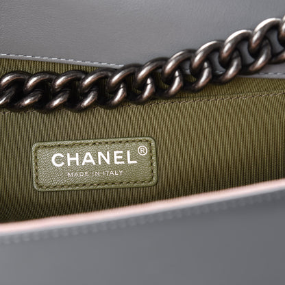 Chanel Lambskin Quilted Medium Boy Flap Grey 8 of 10