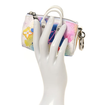 Louis Vuitton Monogram Watercolor Mini Keepall Bag Charm Key Holder Multicolor 2 of 7