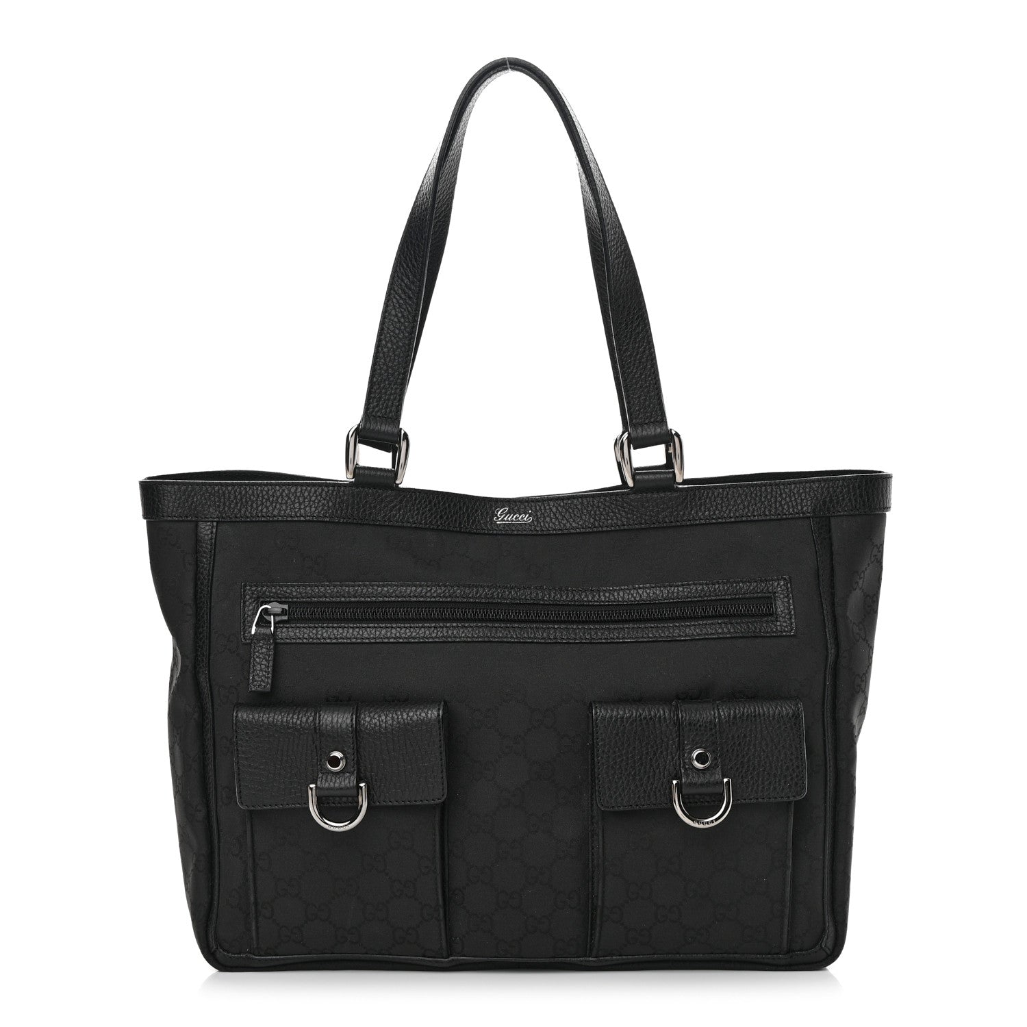 Gucci Monogram Abbey D Ring Tote Black 1 of 14
