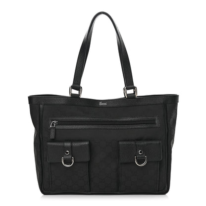 Gucci Monogram Abbey D Ring Tote Black 1 of 14