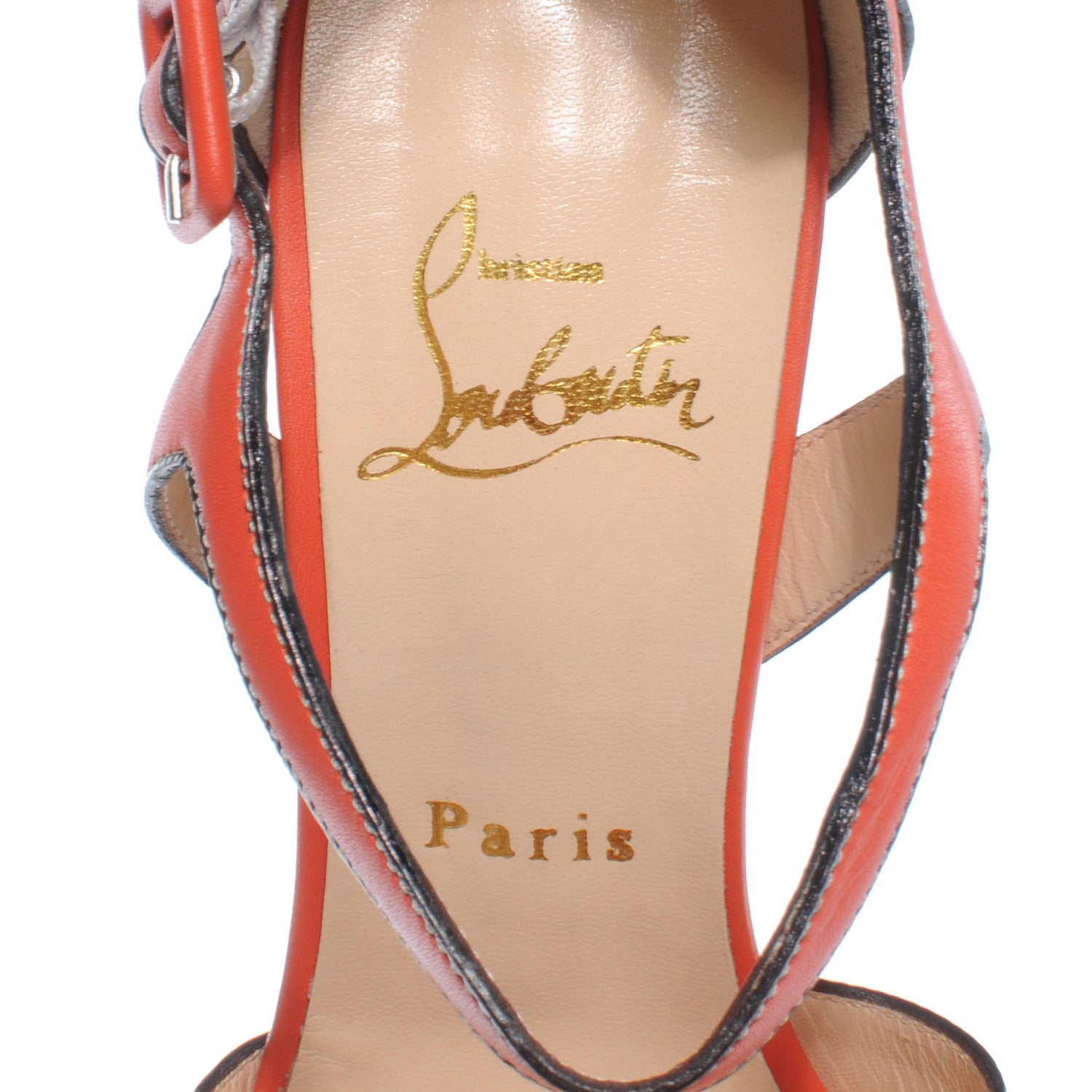 Christian Louboutin Leather Sporting 140 Platform Sandals 36 Orange 7 of 7