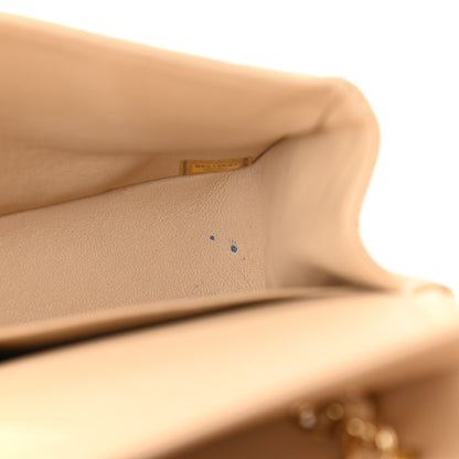 Chanel Lambskin Quilted Medium Double Flap Beige 9 of 15