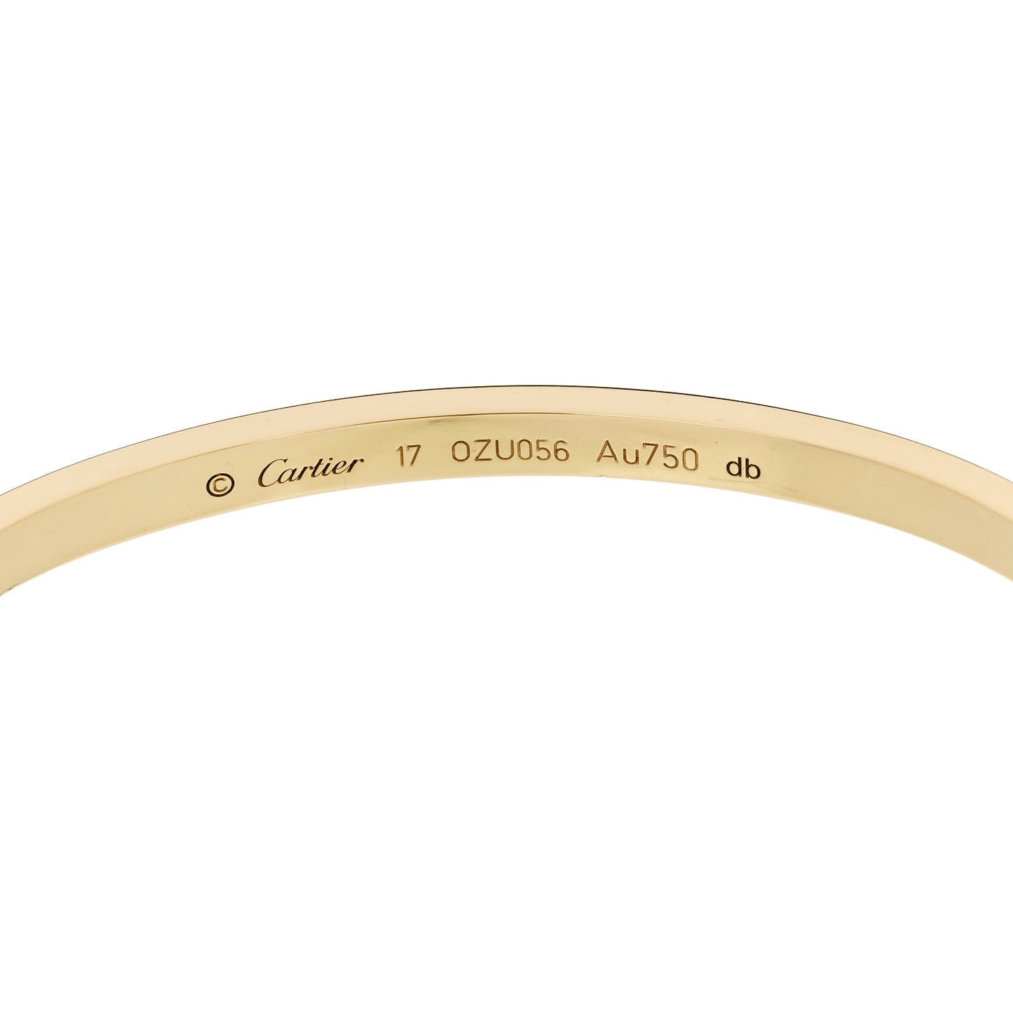 18K Yellow Gold Small LOVE Bracelet 17