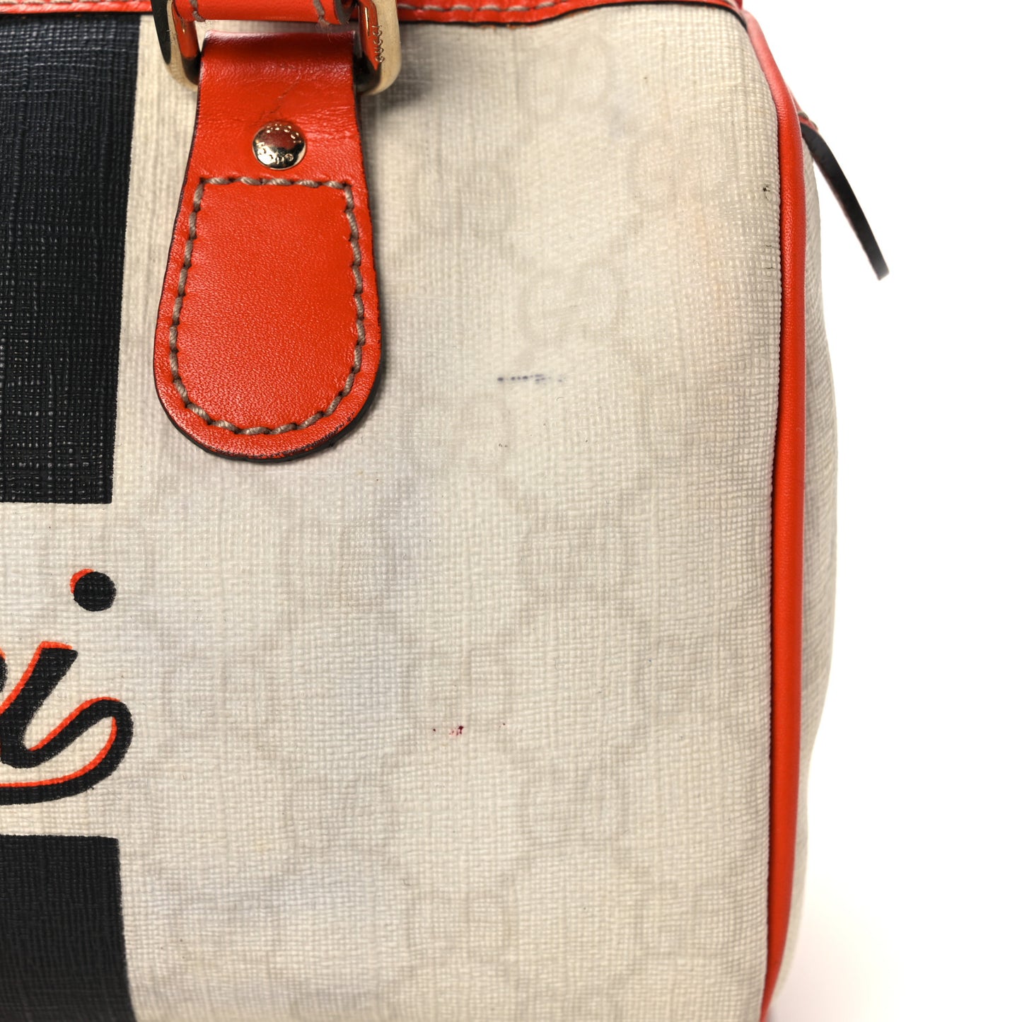 GG Plus Monogram Web Stripe Small Joy Boston Orange