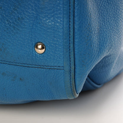 Gucci Pebbled Calfskin Large Soho Shoulder Bag Riviera Blue 23 of 23