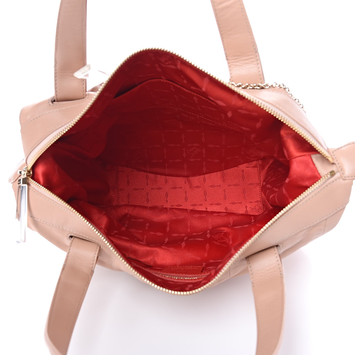 Christian Louboutin Calfskin Medium Pillow Softy Satchel Nude 5 of 12