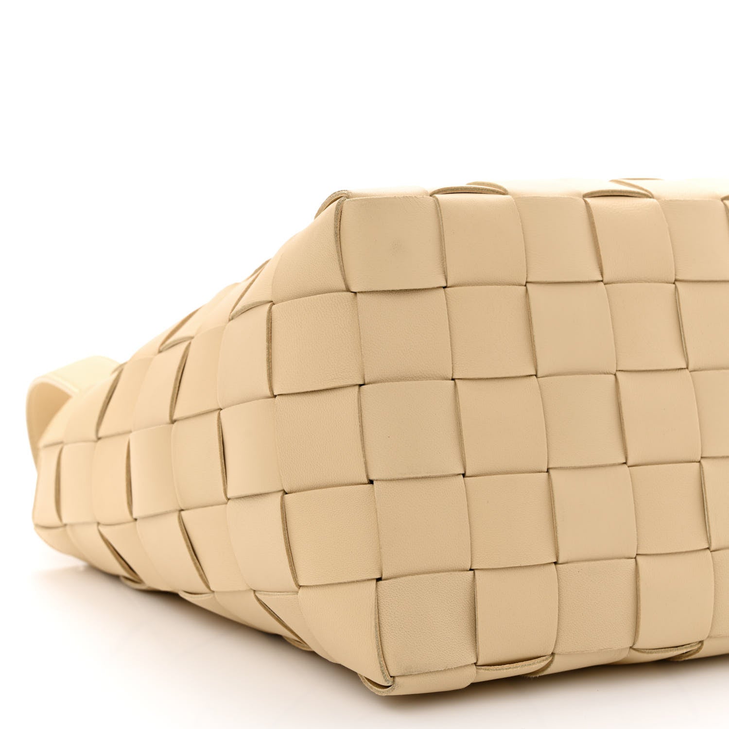 Bottega Veneta Lambskin Maxi Intrecciato Bowling Cassette Shoulder Bag Porridge 11 of 12