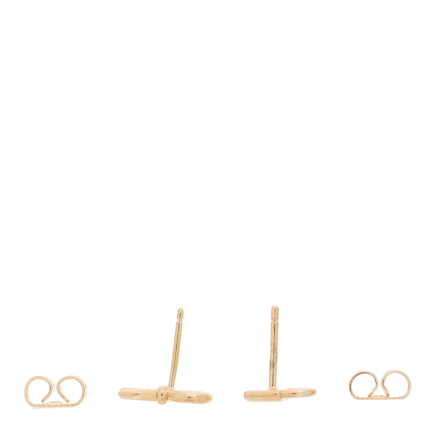 Tiffany 18K Rose Gold Mini Key and Lock Earrings 3 of 4