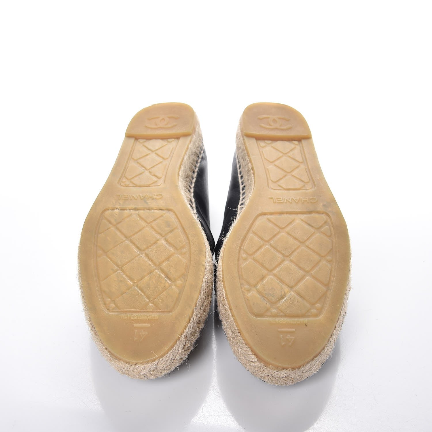Chanel Lambskin CC Espadrilles 41 Black 7 of 12