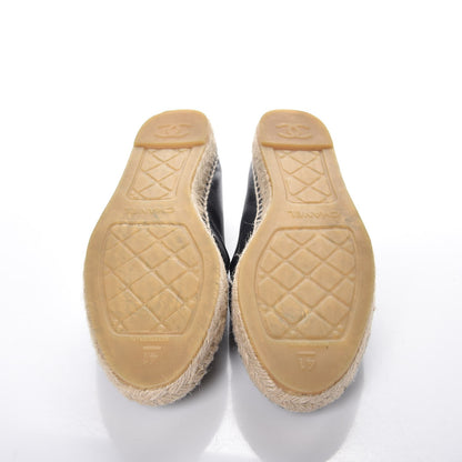 Chanel Lambskin CC Espadrilles 41 Black 7 of 12
