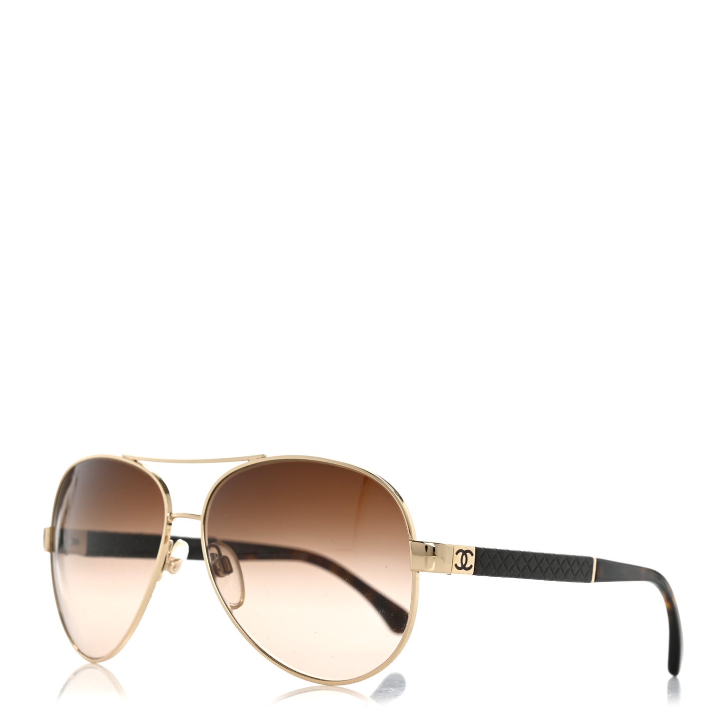 Lambskin Quilted CC 4195-Q Sunglasses Gold