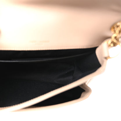 Saint Laurent Lambskin Calfskin Matelasse Monogram Baby Niki Chain Satchel Dark Beige 5 of 11