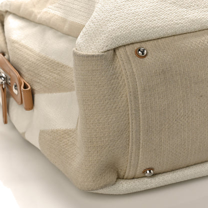 Chanel Canvas Maxi Bowling Bag White Beige 8 of 12