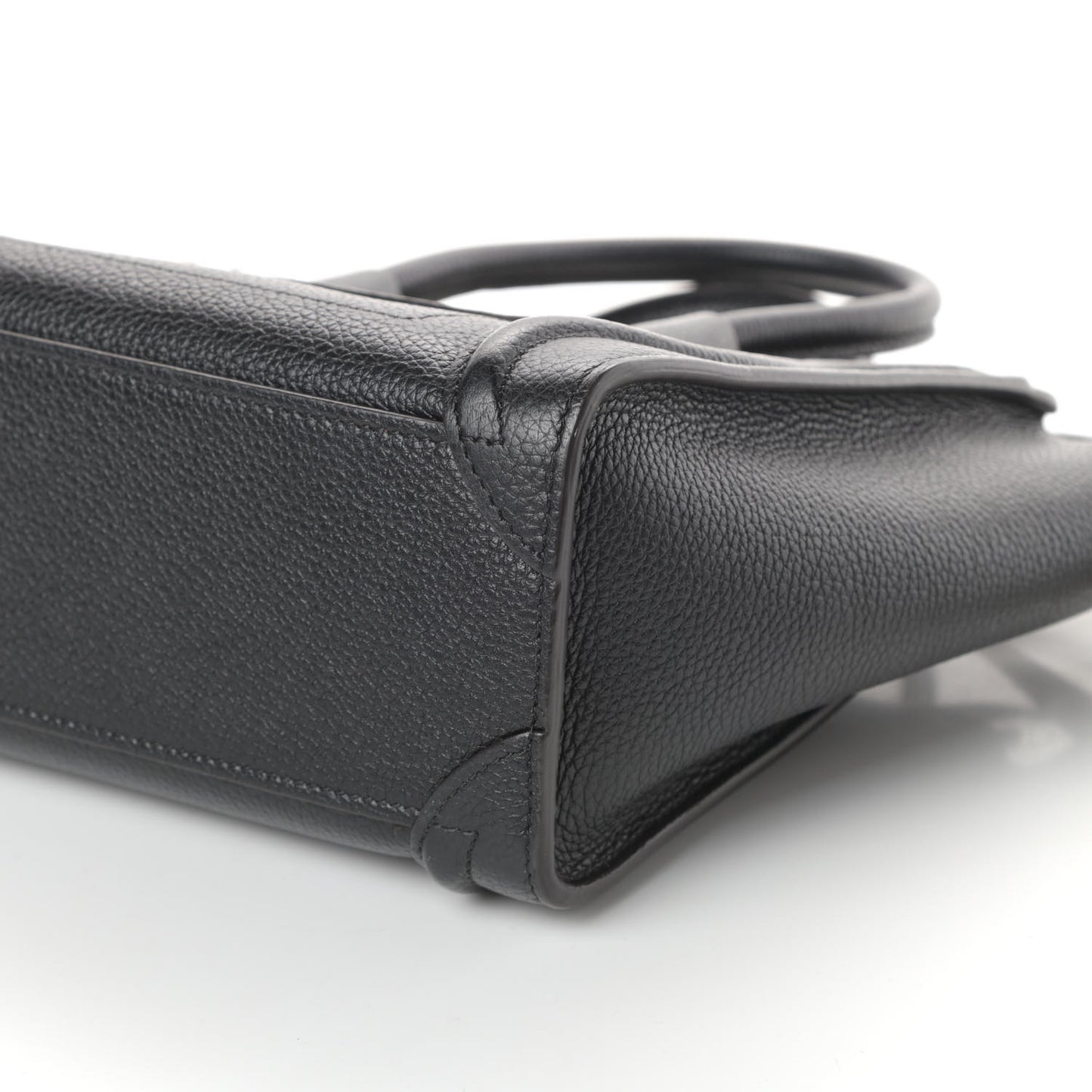 Drummed Calfskin Nano Luggage Black