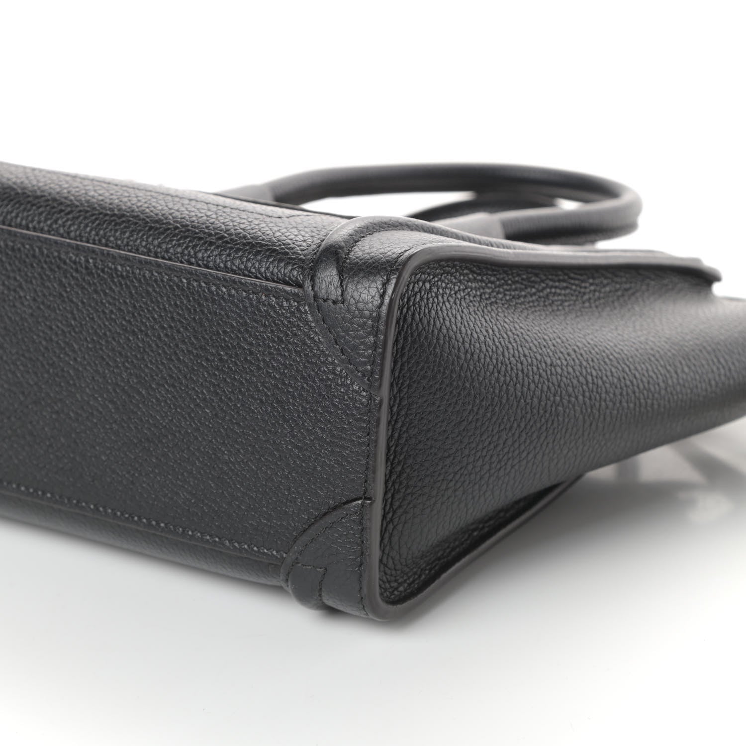 Celine Drummed Calfskin Nano Luggage Black 9 of 9
