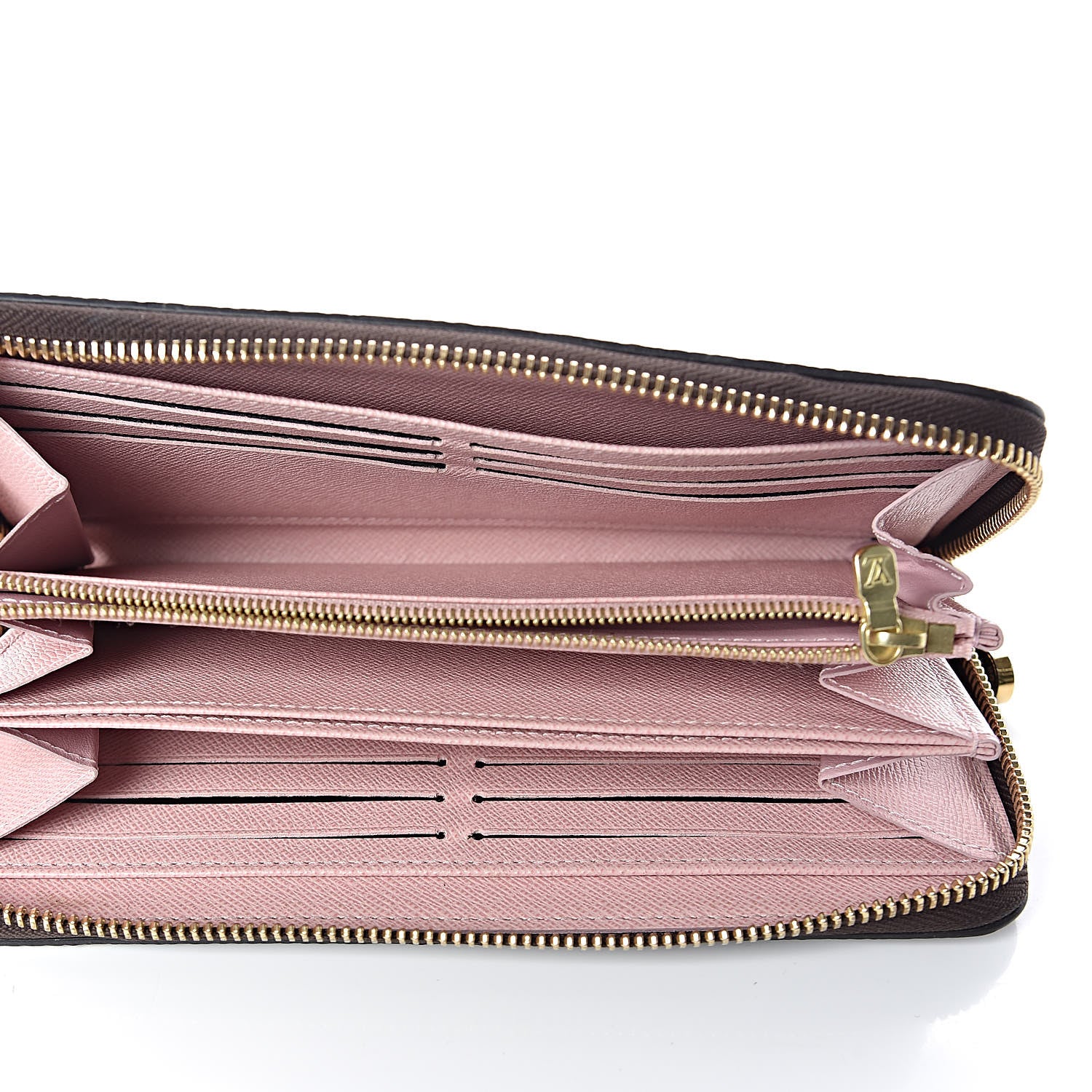Louis Vuitton Damier Ebene Zippy Wallet Rose Ballerine 5 of 7