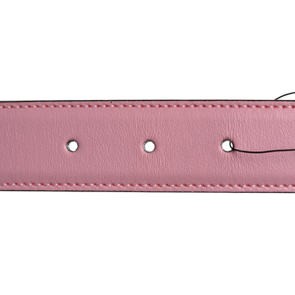Gucci Plutone Calfskin Enamel Crystal Square G Snake 30mm Belt 80 32 Sugar Pink 3 of 7