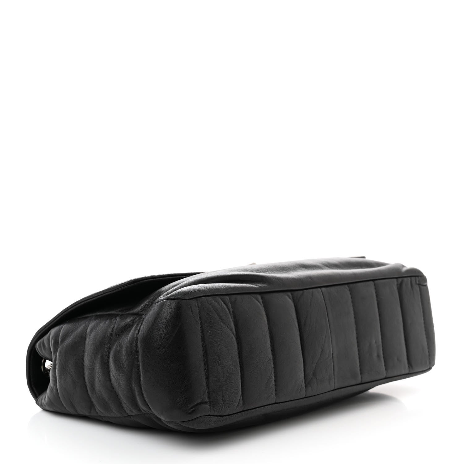 Chanel Lambskin Horizontal Quilt Jumbo Mademoiselle Flap Black 4 of 12