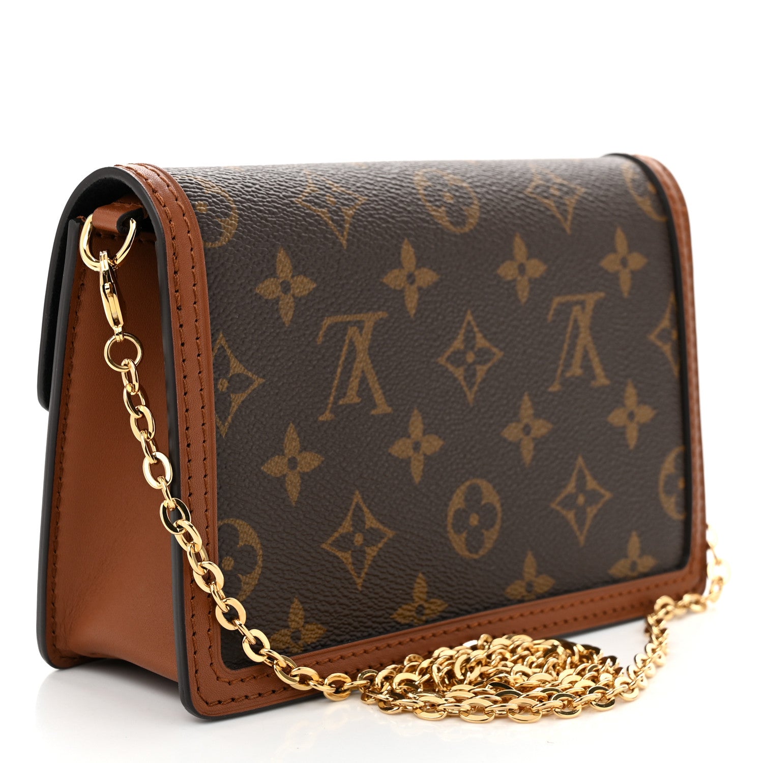 Louis Vuitton Reverse Monogram Dauphine Chain Wallet 3 of 9