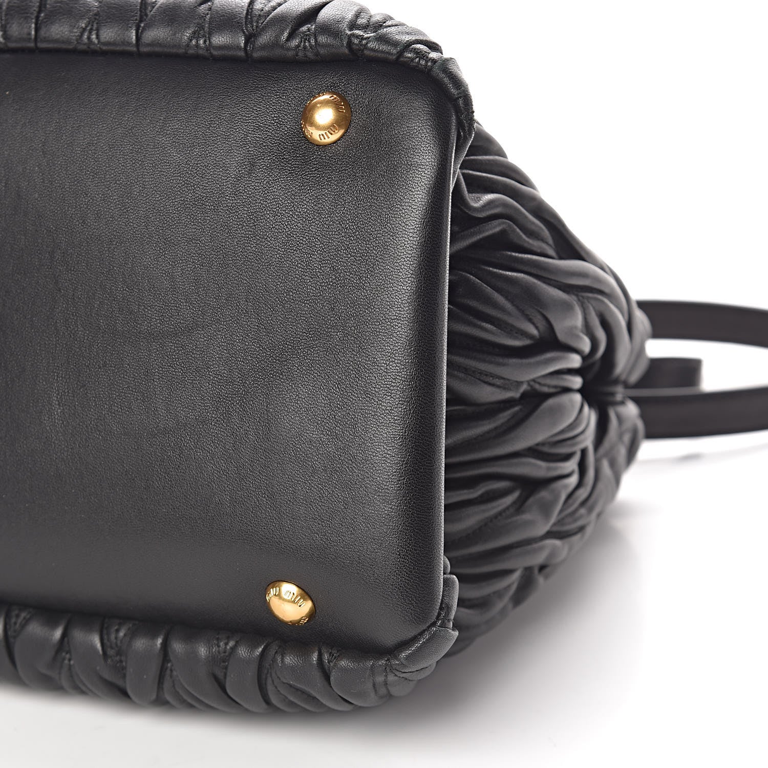 Miu Miu Nappa Matelasse Tote Black 9 of 9