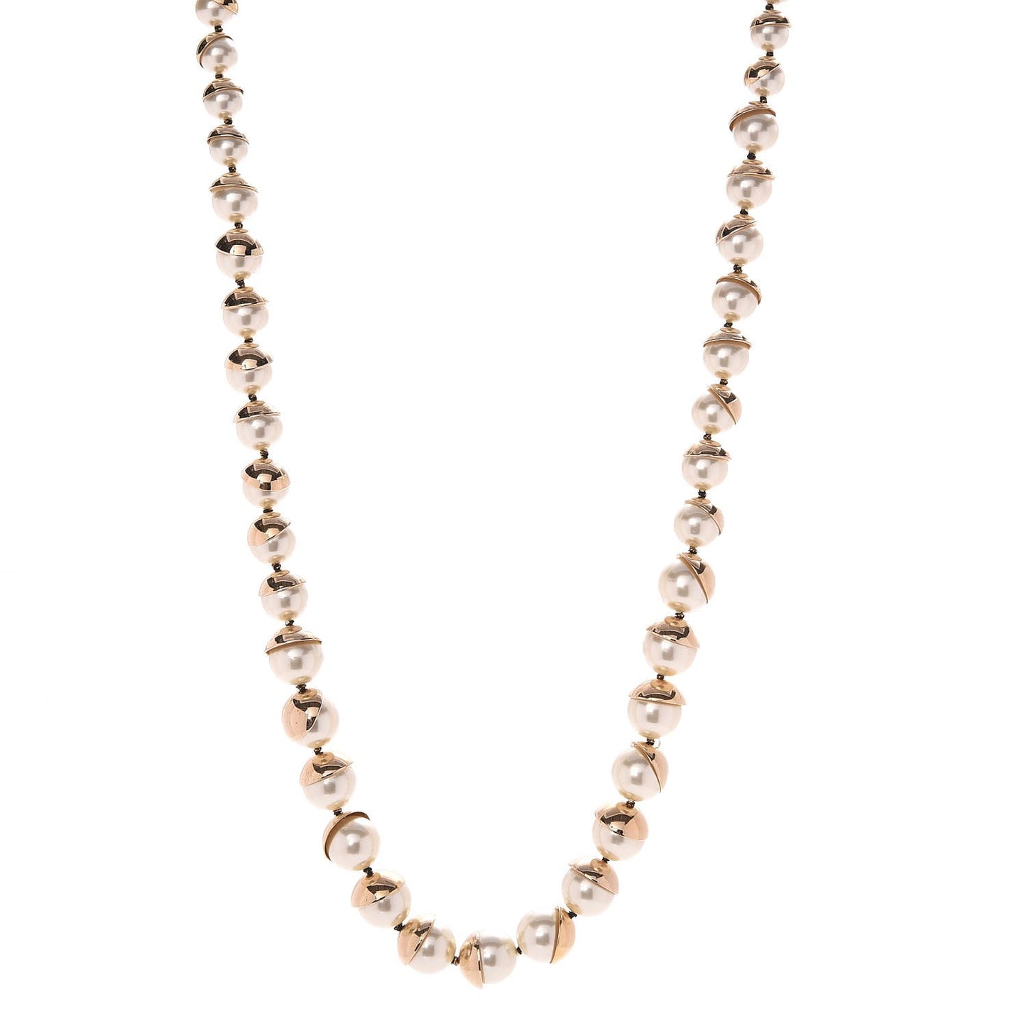 Pearl Mise en Tribal Necklace Gold