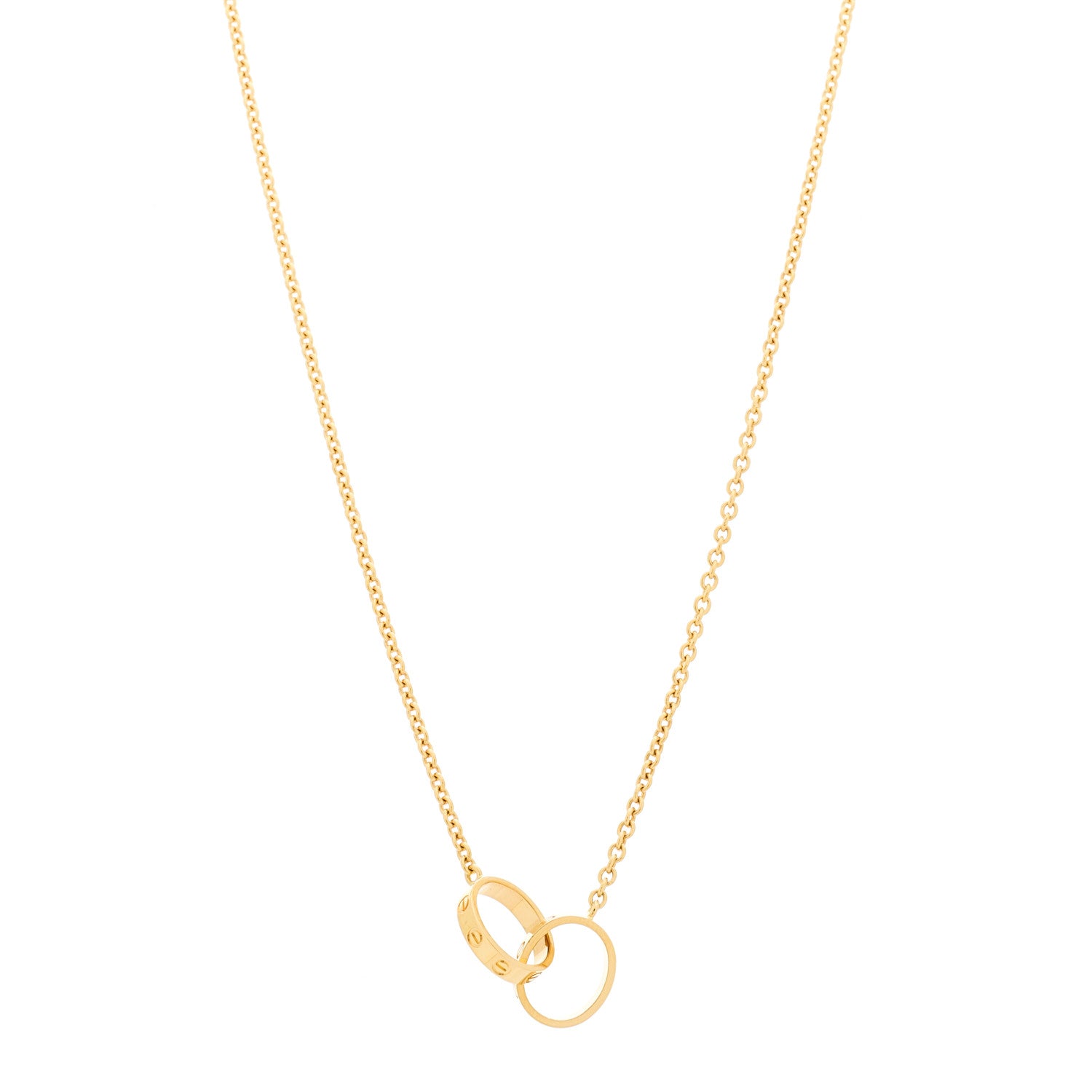 Cartier 18K Yellow Gold Interlocking LOVE Necklace 1 of 6