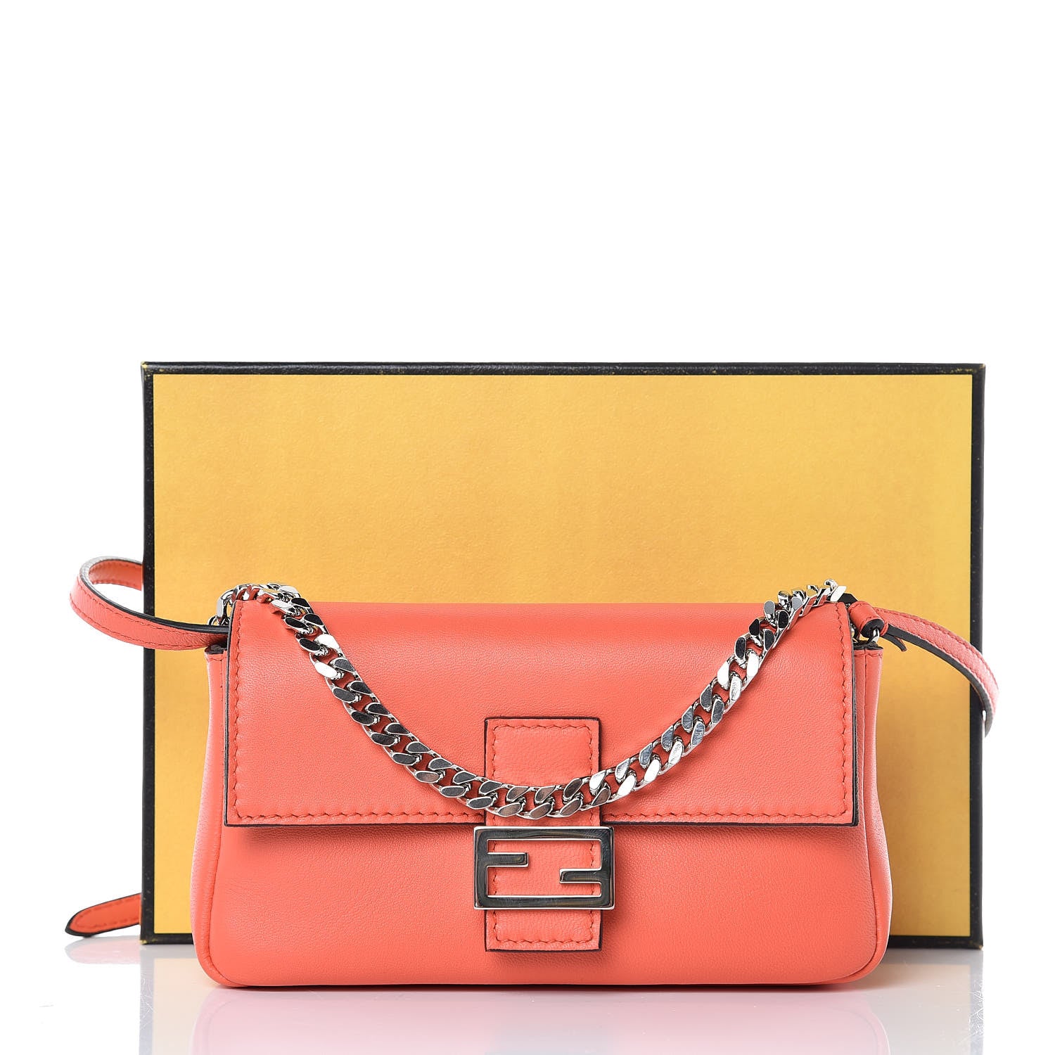 Fendi Shiny Nappa Micro Baguette Papavero 7 of 7