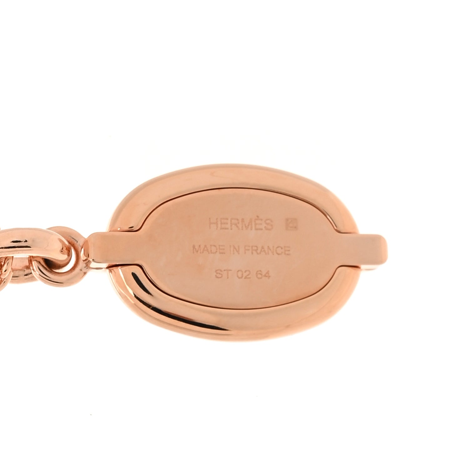 Metal Enamel Mini Maillon Pendant Necklace Rose Candeur