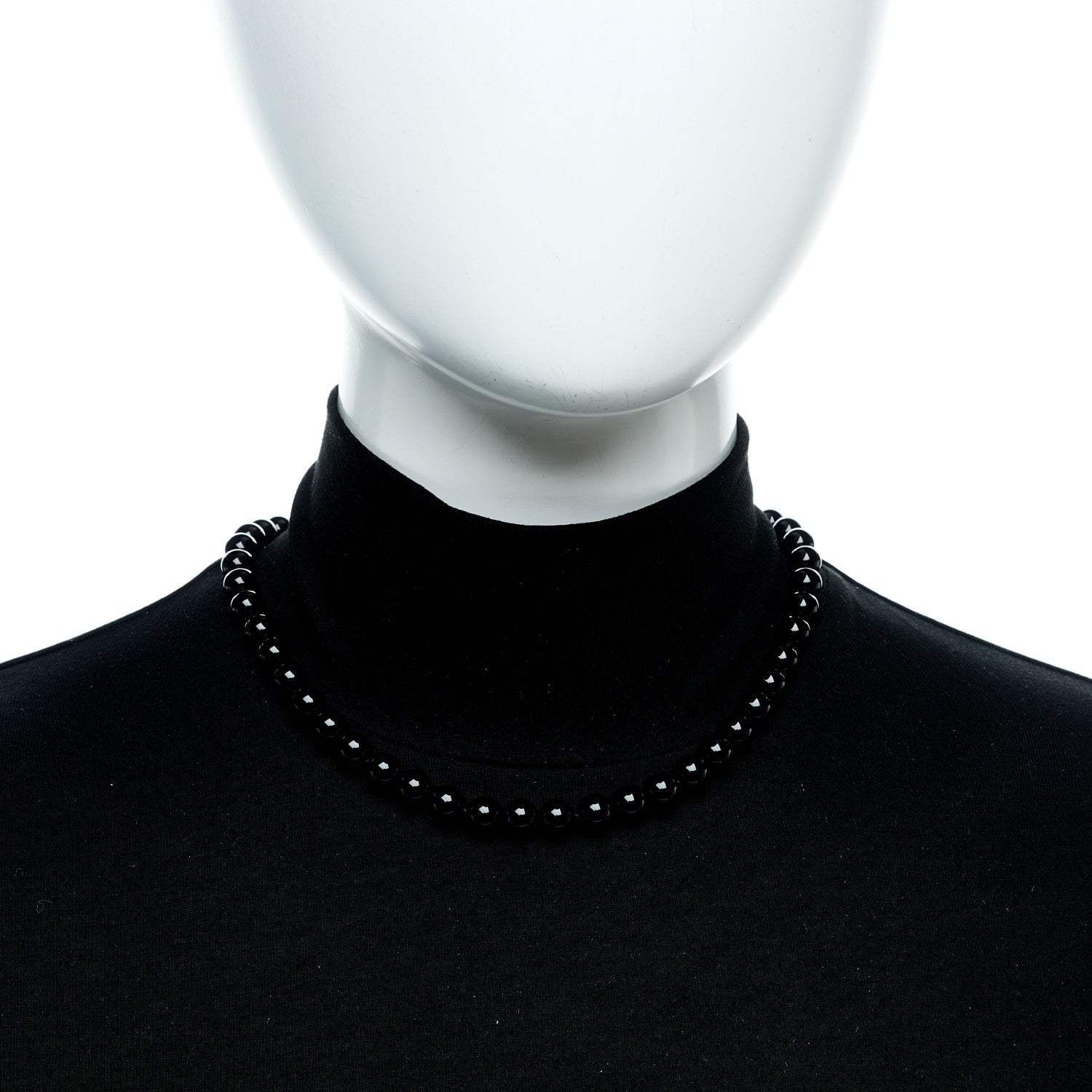 Tiffany Sterling Silver Black Onyx Bead Toggle Necklace 2 of 6