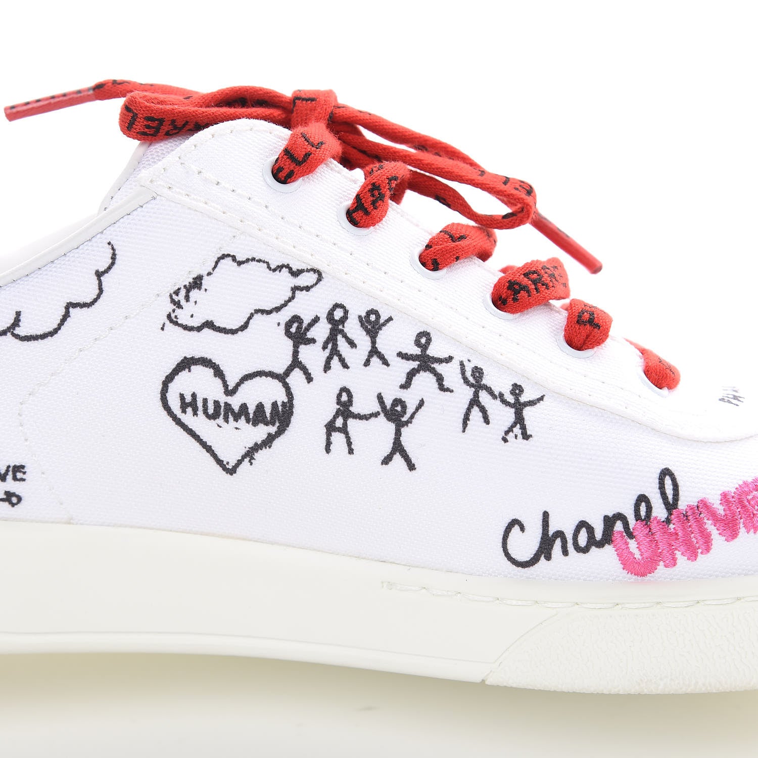 Chanel x Pharrell Williams Calfskin Womens Sneakers 41 White 8 of 9