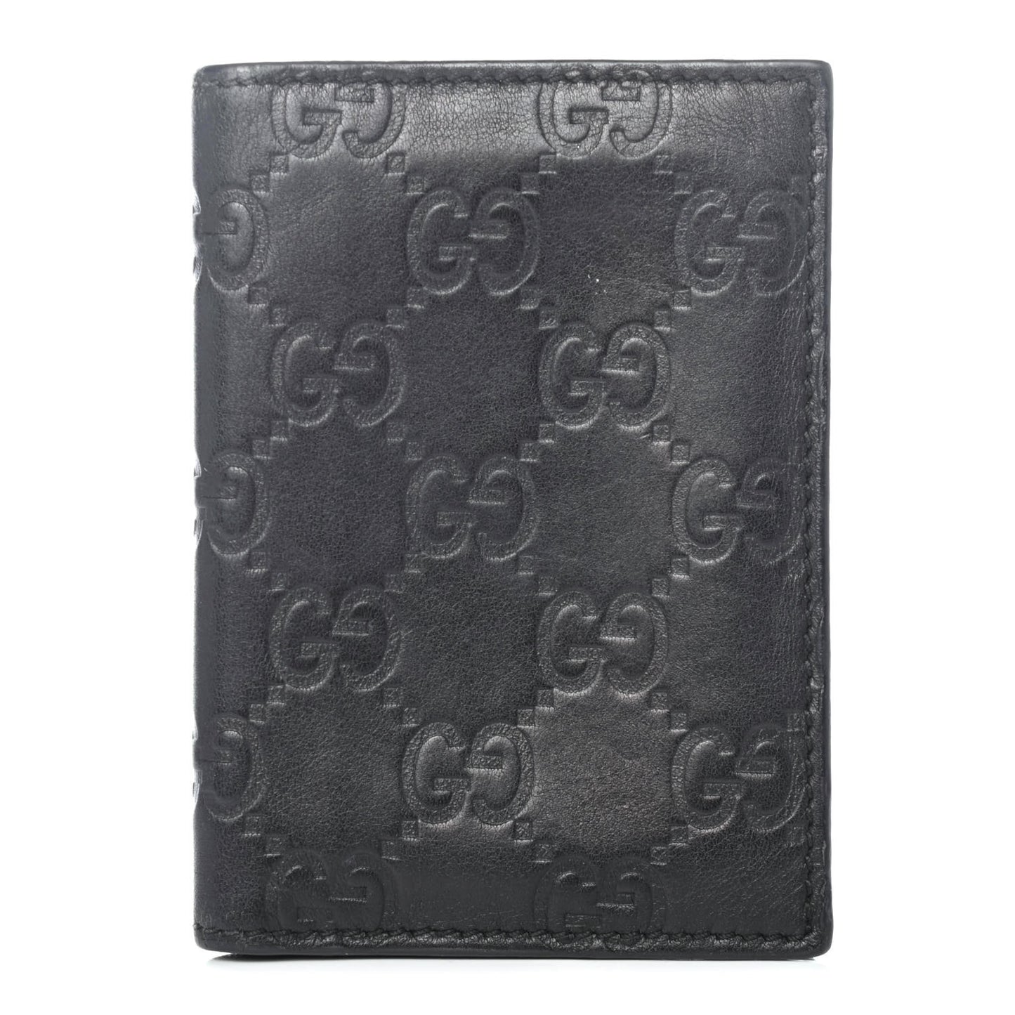 Guccissima Margaux Calfskin Avel Train Pass Card Case Black
