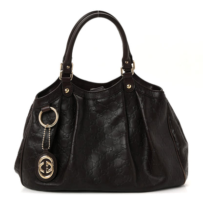 Gucci Guccissima Medium Sukey Tote Chocolate 1 of 10