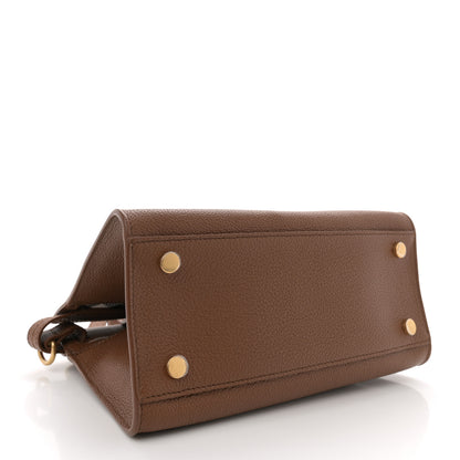 Burberry Grainy Calfskin Nova Check Mini Cotswolds Tote Hazel 4 of 10