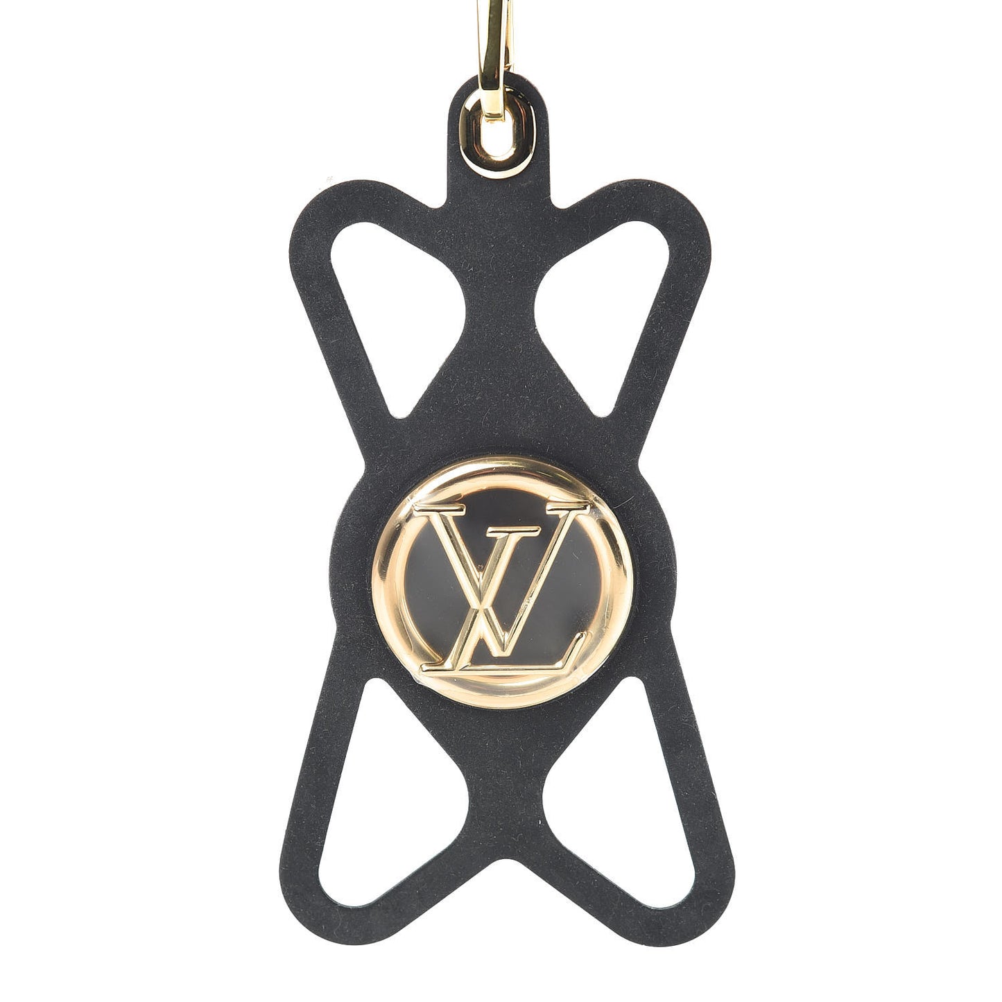 Monogram Silicone Louise Phone Holder Black