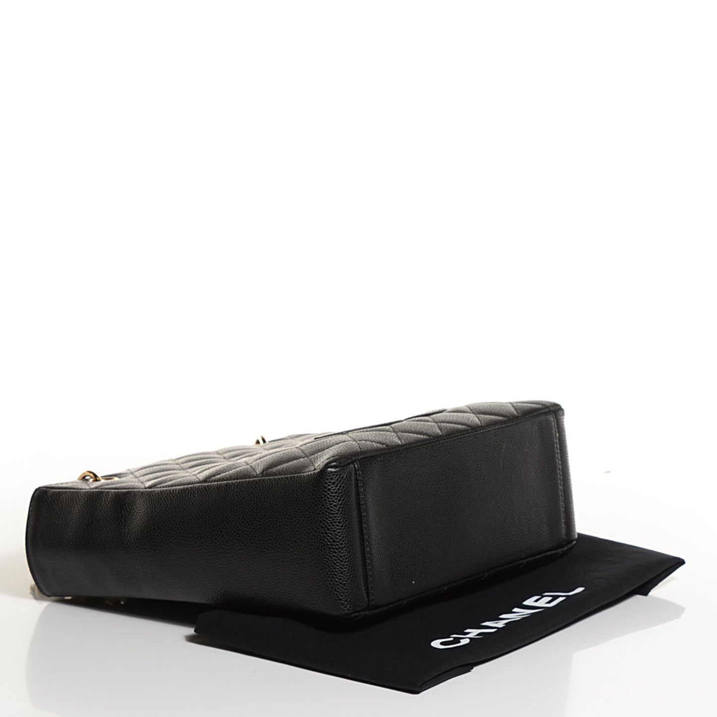 Caviar Quilted Petit Shopping Tote PST Black
