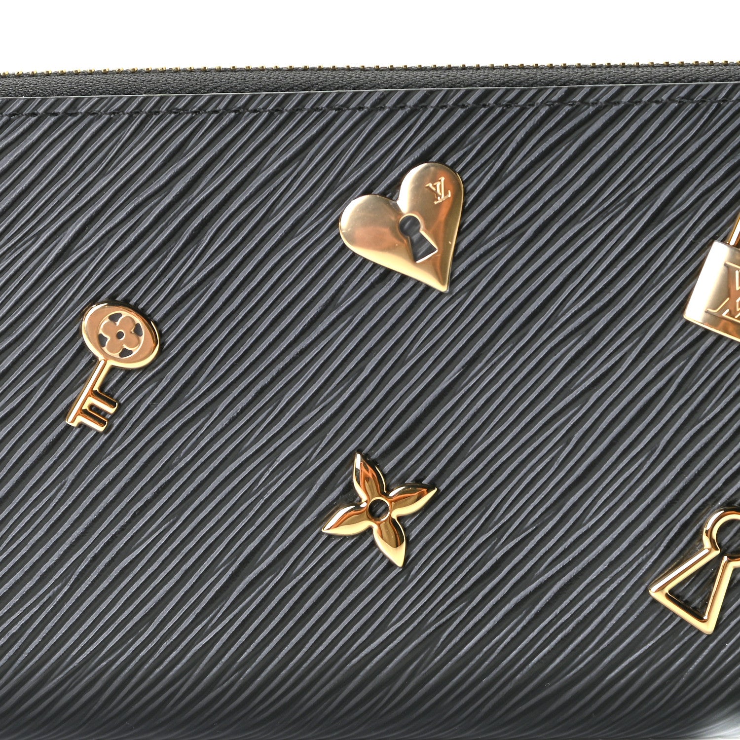 Louis Vuitton Epi Love Lock Zippy Wallet Black 9 of 10