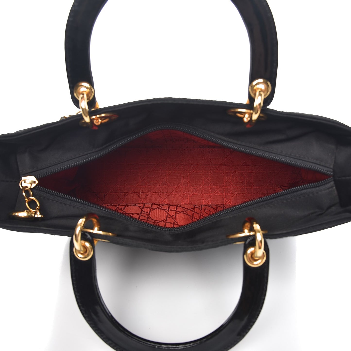 Nylon Cannage Large Lady Dior Black