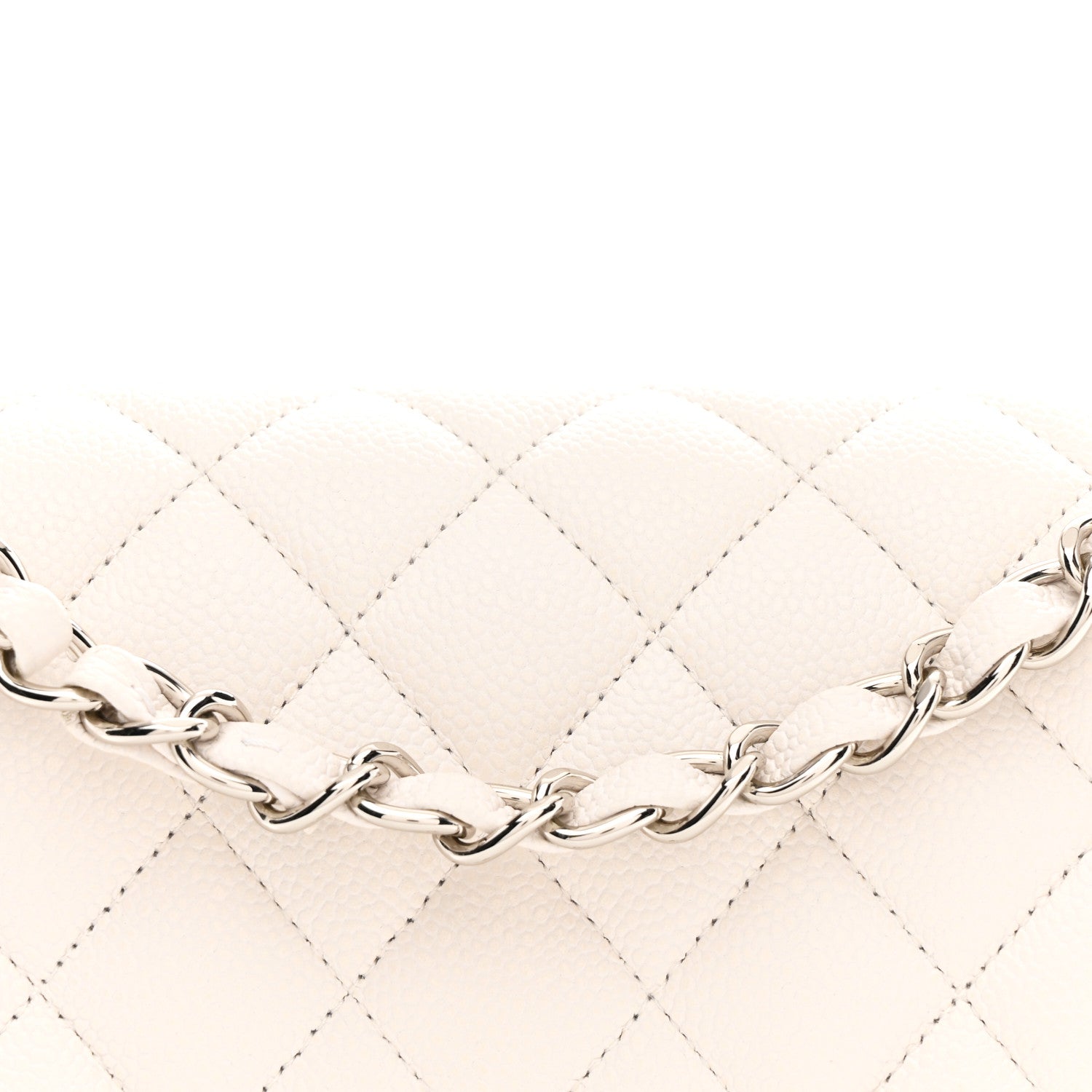 Chanel Caviar Quilted Small Double Flap White 7 of 9
