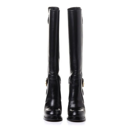 Louis Vuitton Calfskin Forefront High Boots 38 Black 2 of 9