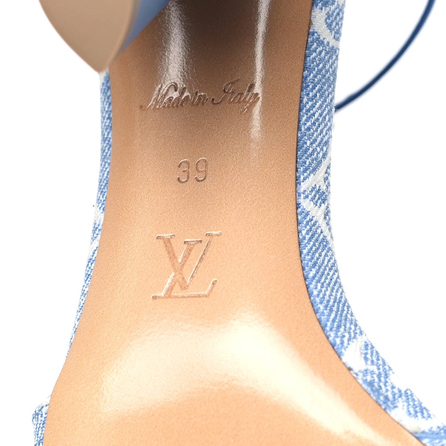 Louis Vuitton Monogram Denim Silhouette Sandals 39 Blue 6 of 8