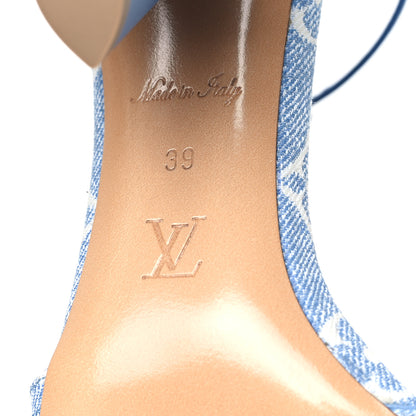 Louis Vuitton Monogram Denim Silhouette Sandals 39 Blue 6 of 8