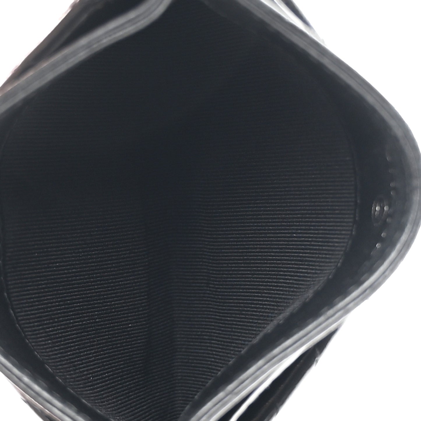 Lambskin Chevron Quilted Card Holder Black