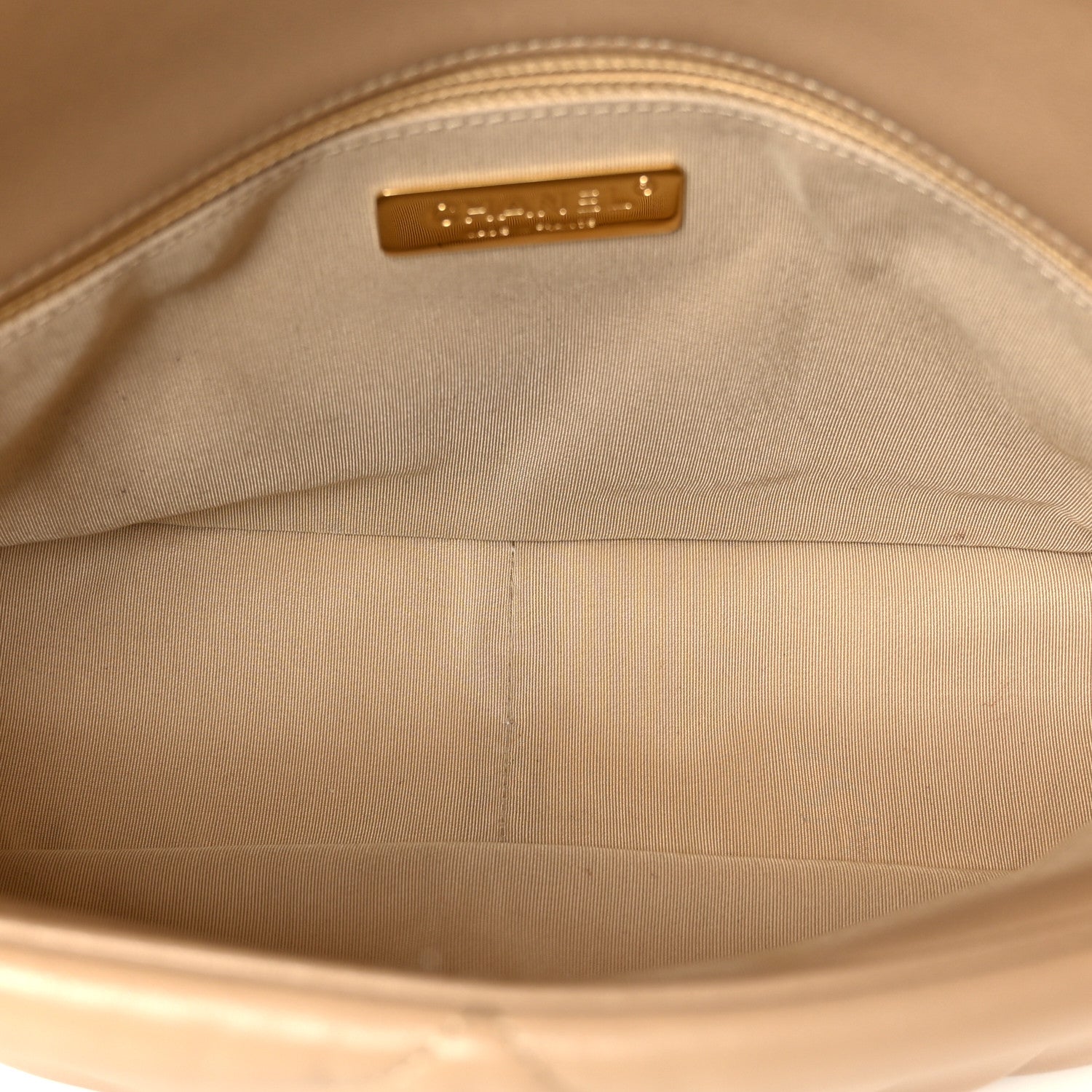 Chanel Lambskin Quilted Large Chanel 19 Flap Beige 5 of 11