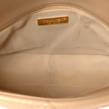 Chanel Lambskin Quilted Large Chanel 19 Flap Beige 5 of 11