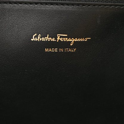 Salvatore Ferragamo Calfskin Floral Print The Studio Bag Black Multicolor 8 of 10