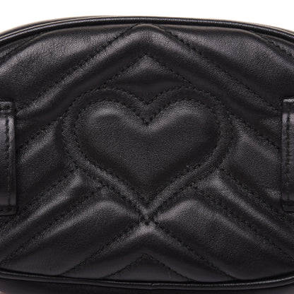Gucci Calfskin Matelasse GG Marmont Belt Bag 105 42 Black 12 of 16