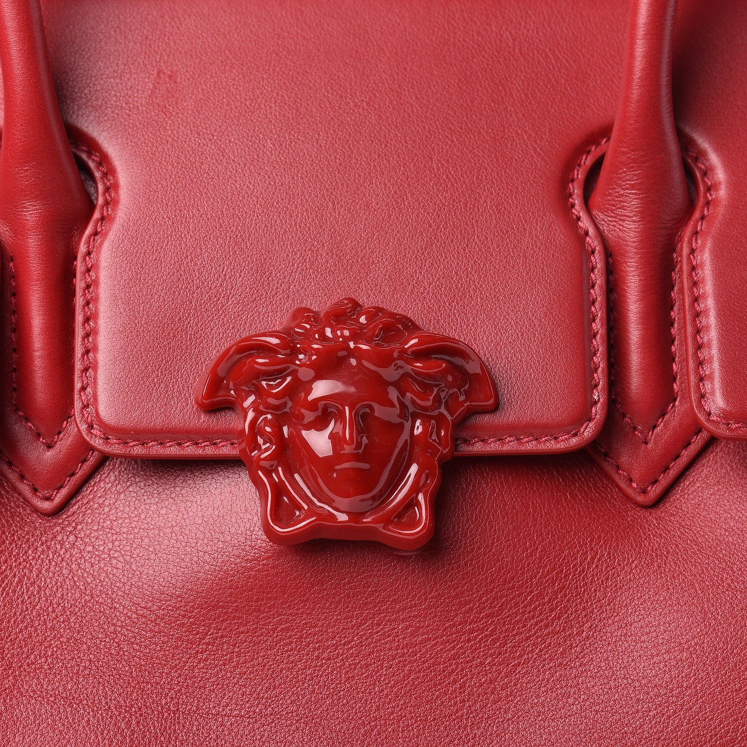 Versace Calfskin Large Palazzo Empire Bag Deep Red 10 of 10