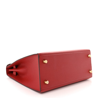 Hermes Epsom Kelly Sellier 25 Rouge Piment 4 of 12