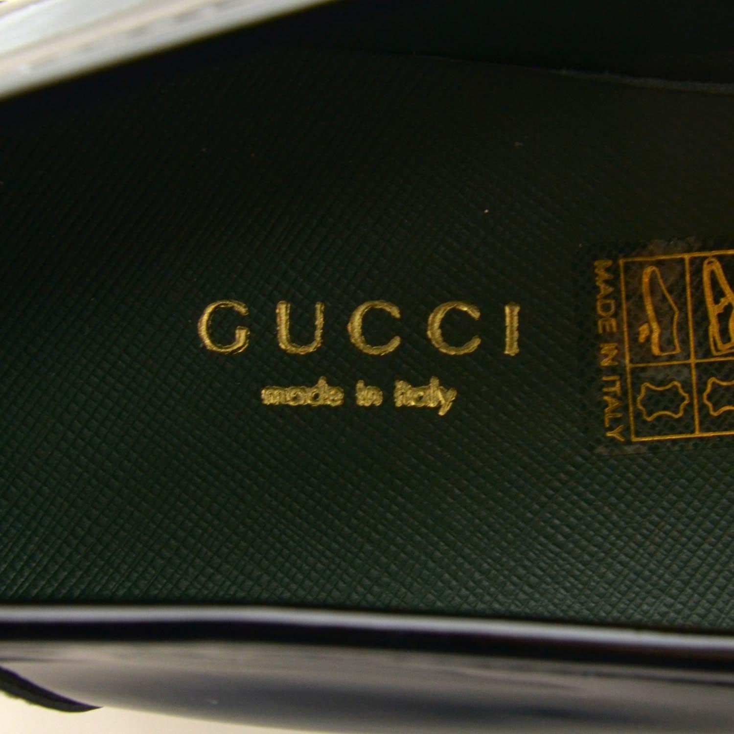 Gucci Patent Leather Horsebit Loafers 40 Black 5 of 6