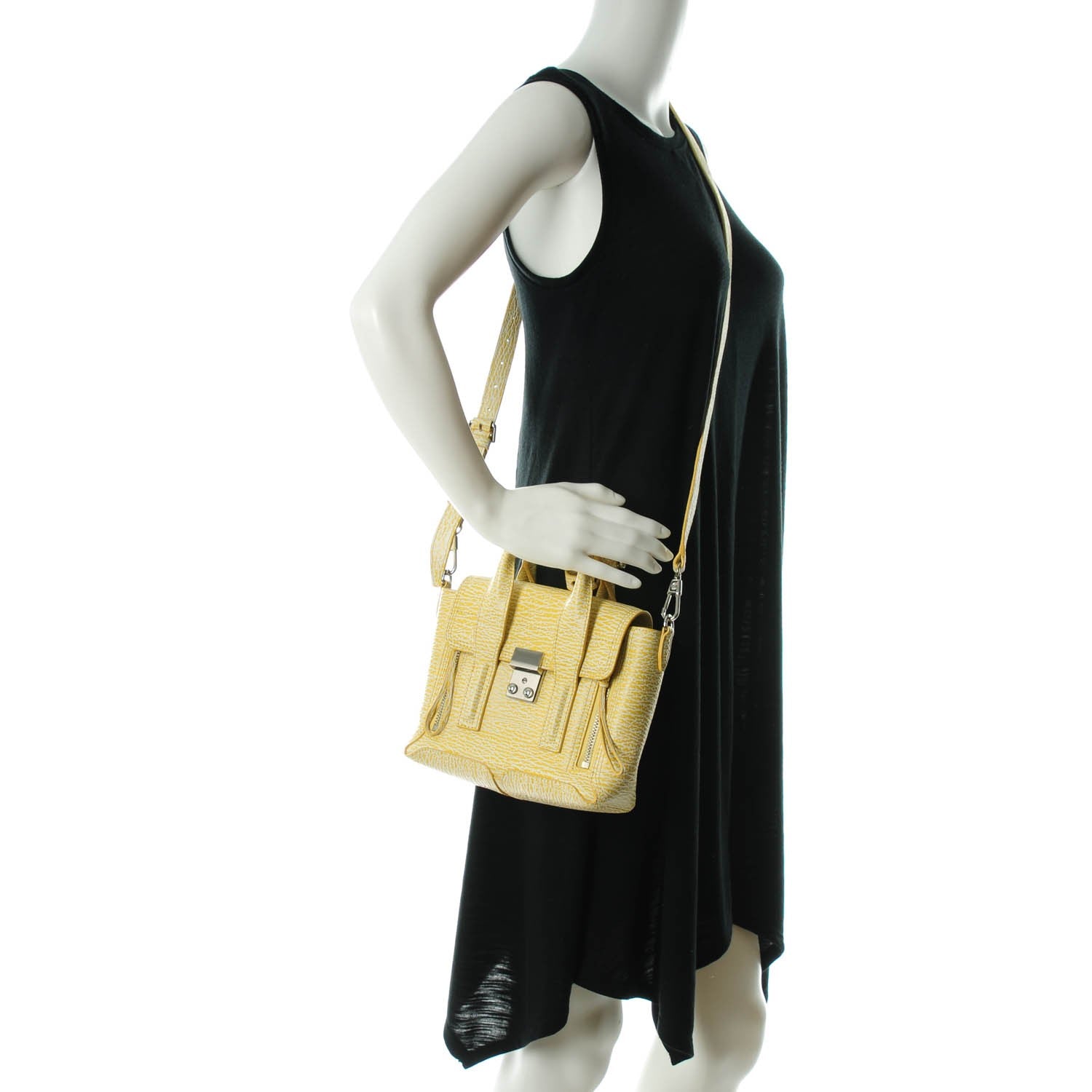 3.1 Phillip Lim 3.1 Textured Calfskin Mini Pashli Satchel Mimosa Ivory 2 of 8